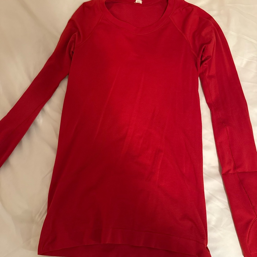 Lululemon Red Long Sleeve Swiftly Tech
